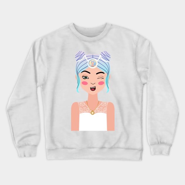 The Girl Sweetest Gemini on Earth - Gemini Crewneck Sweatshirt by roykhensin